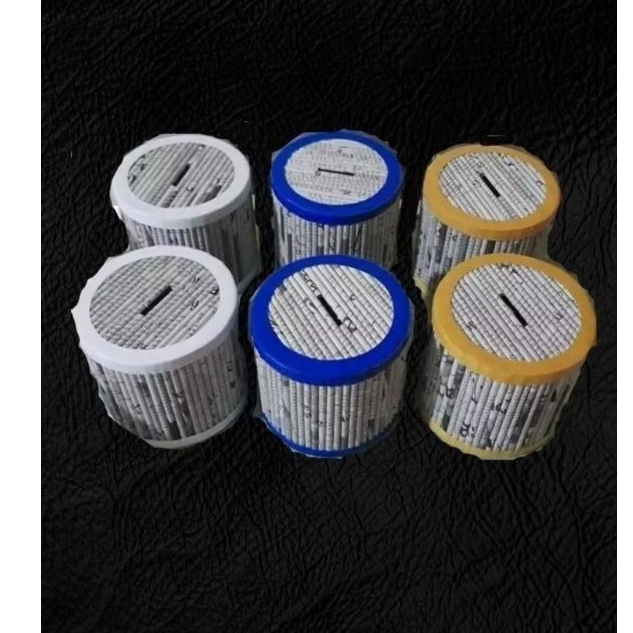 Kerajinan Celengan dari koran/kerajinan koran/prakarya dari koran