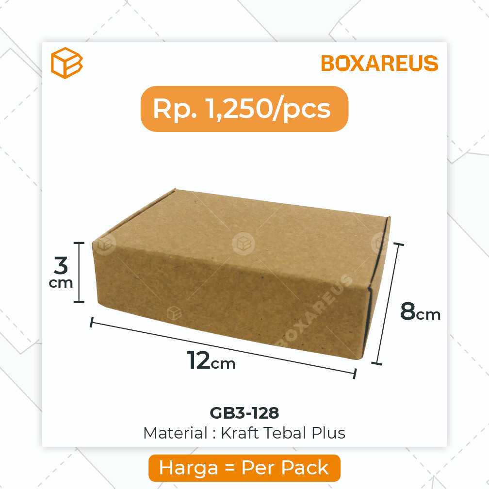 

Gift Box Kotak Packaging Souvenir Bahan Brown 12x8x3cm | GB3