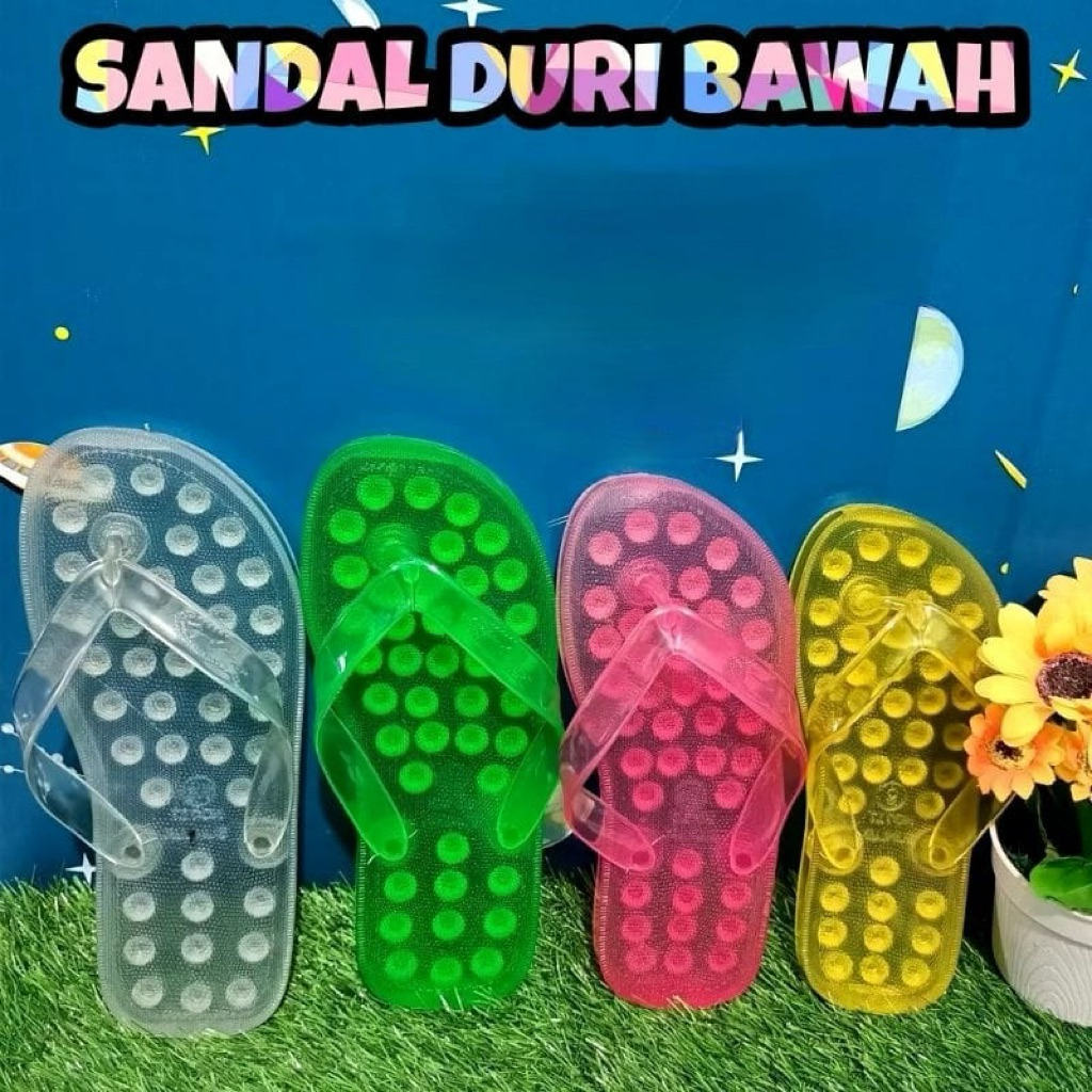 Sandal duri bawah / Sandal anti licin /Sendal jepit / Sandal pria dan Wanita / Sandal kesehatan refl