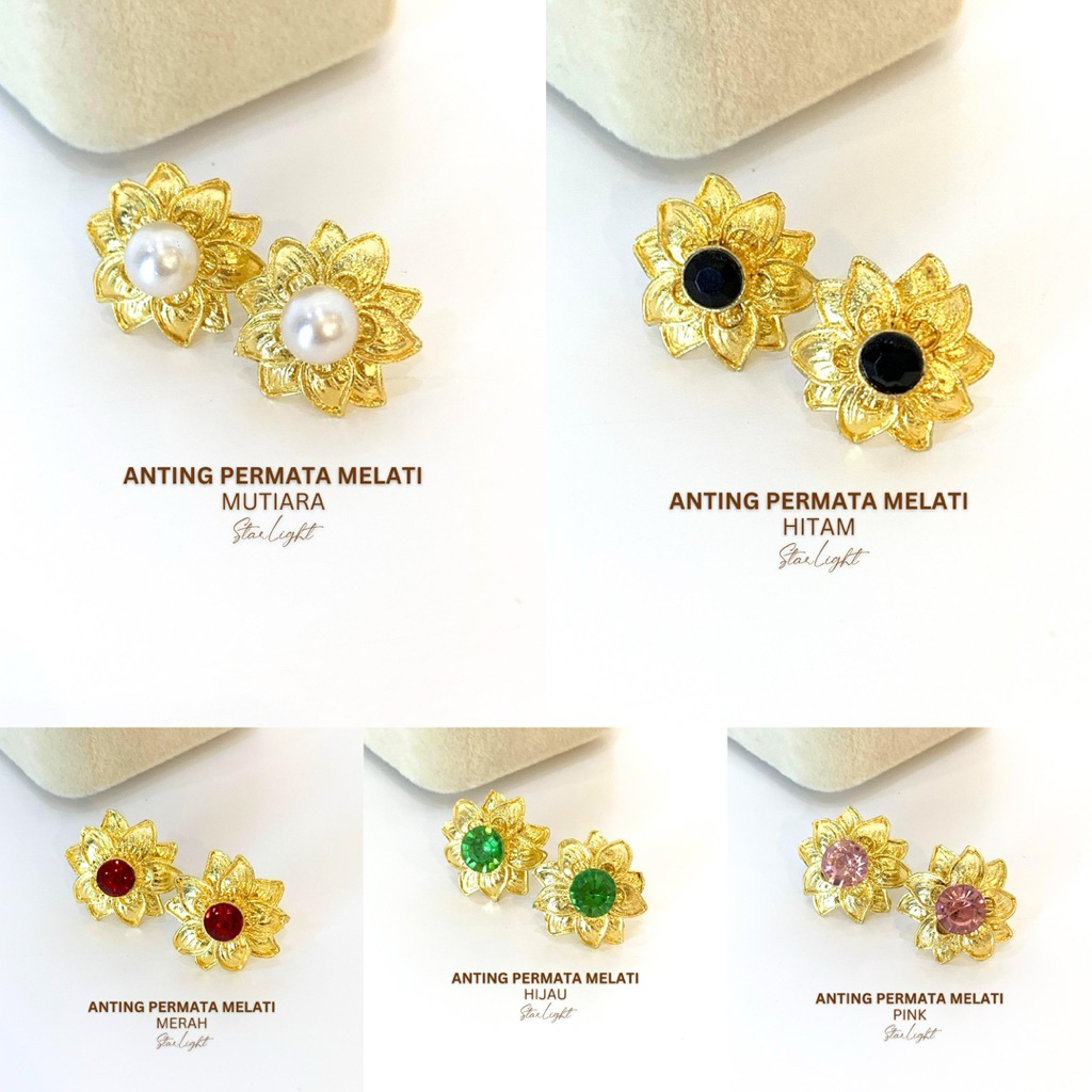 STARLIGHT BALI - Anting Alpaka Permata Melati/ Anting Alpaka/ Akesoris Anting