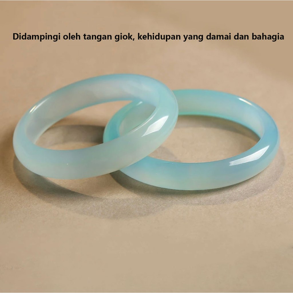 Gelang keberuntunganGelang kristal biru es tinggi gelang kristal biru langit gelang giok laut batu a