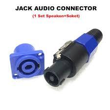 Jack dan socket soket spikon jek speakon Male dan female 1set