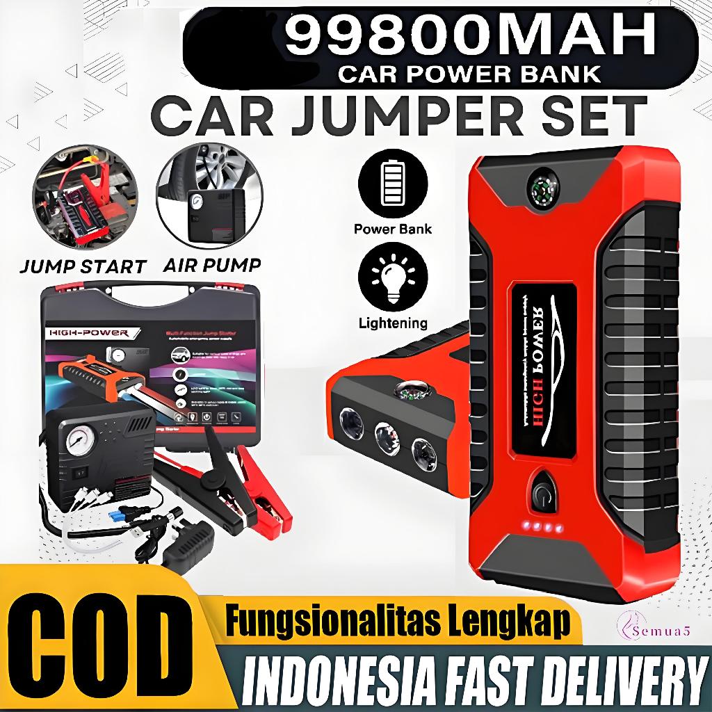 12V Aki Mobil Jump Starter 99800MAH USB Power Bank Handpone| Jumper Jamper Aki Accu Mobil Diesel Ben