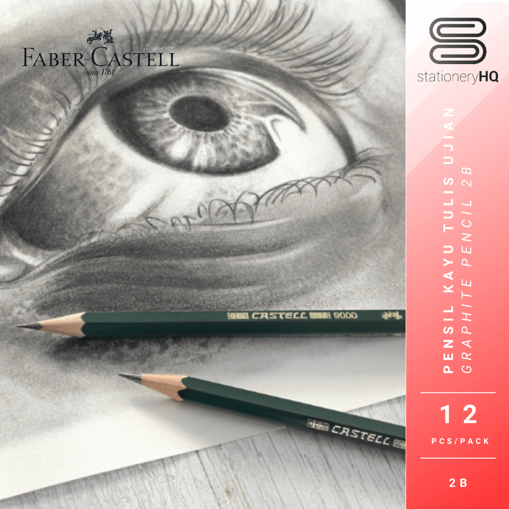 

Ay00! (12 Pcs) Pensil / Pencil Faber Castell 2B 9000