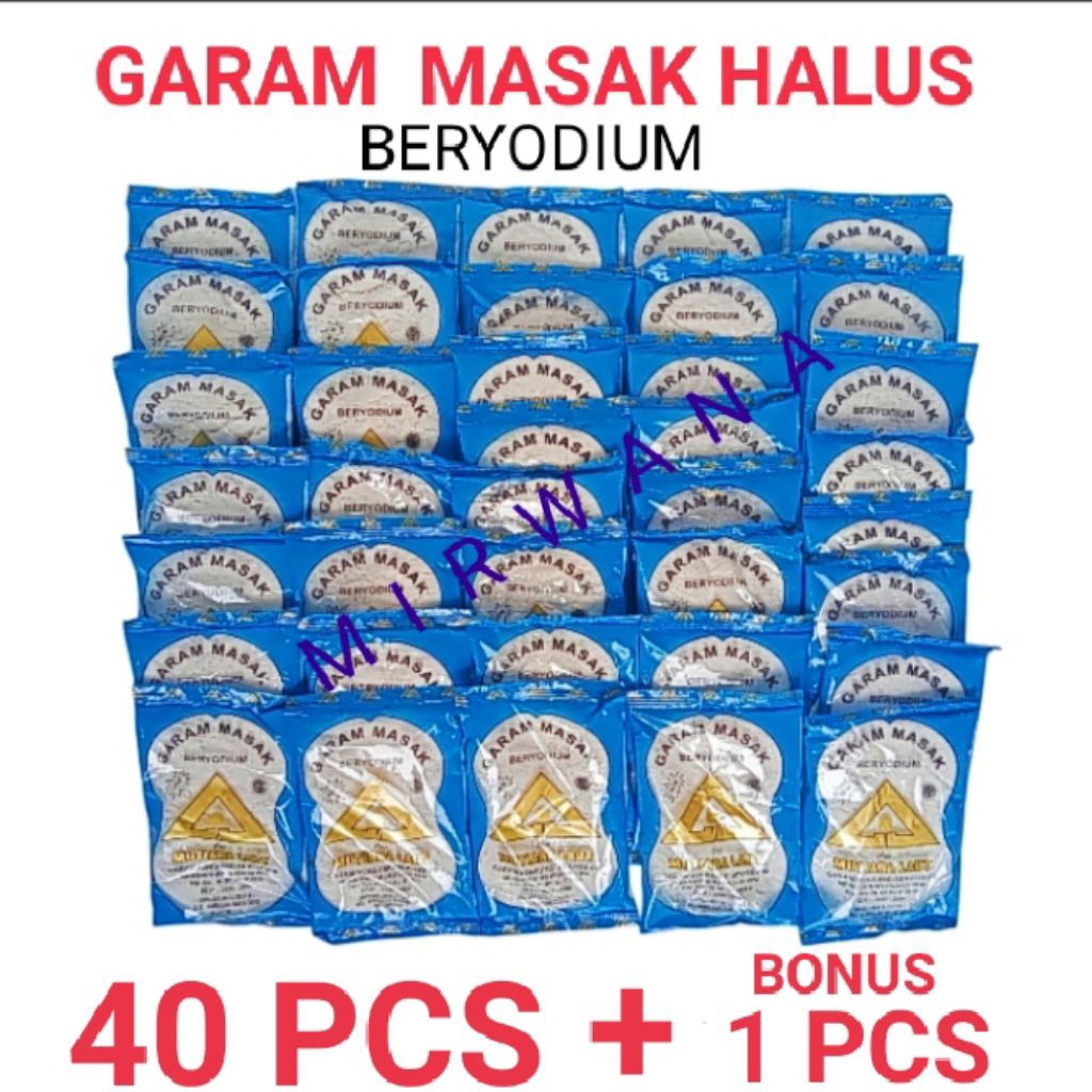 

( 40 Pcs ) GARAM MASAK GARAM DAPUR BERYODIUM (100gm 1 pcs)