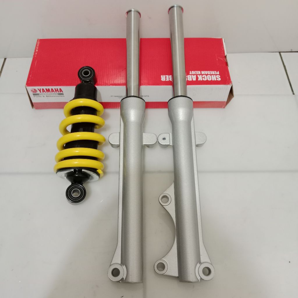 PAKET AS SHOCK DEPAN + BELAKANG YAMAHA JUPITER MX NEW JUPITER MX 135 LAMA SEPASANG ORI SESUAI GAMBAR
