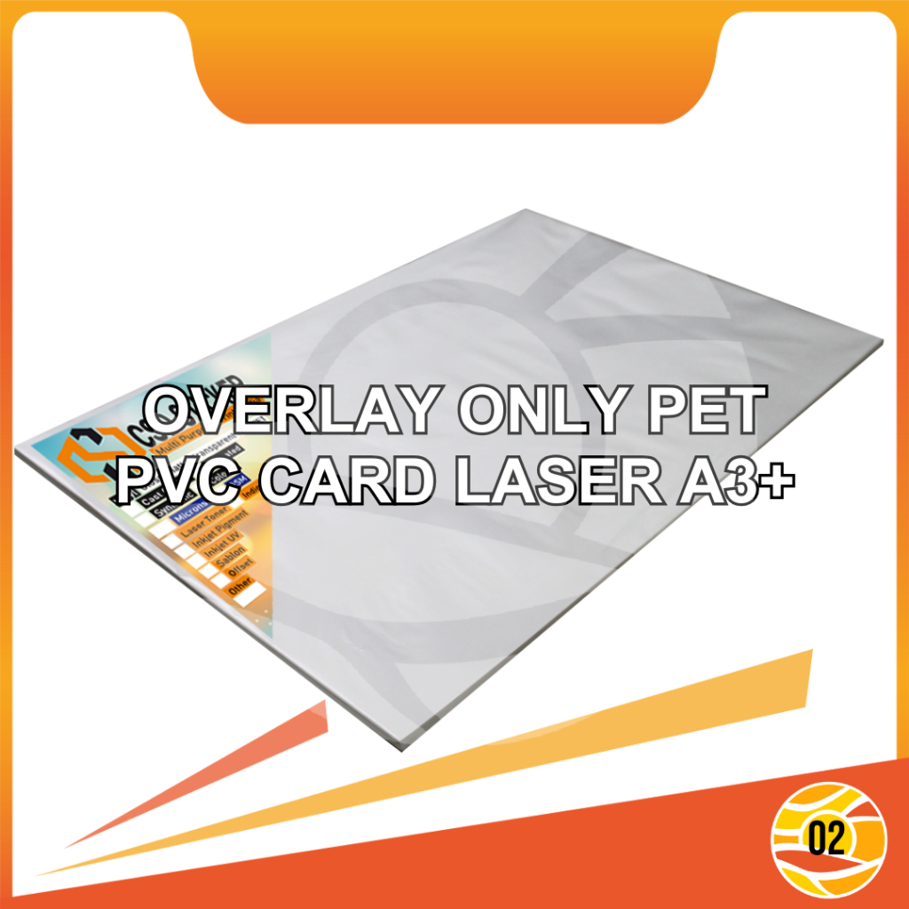 

Overlay Dan Tulangan (Core) PVC ID CARD A3+ for Digital Print Laser Toner - Pack