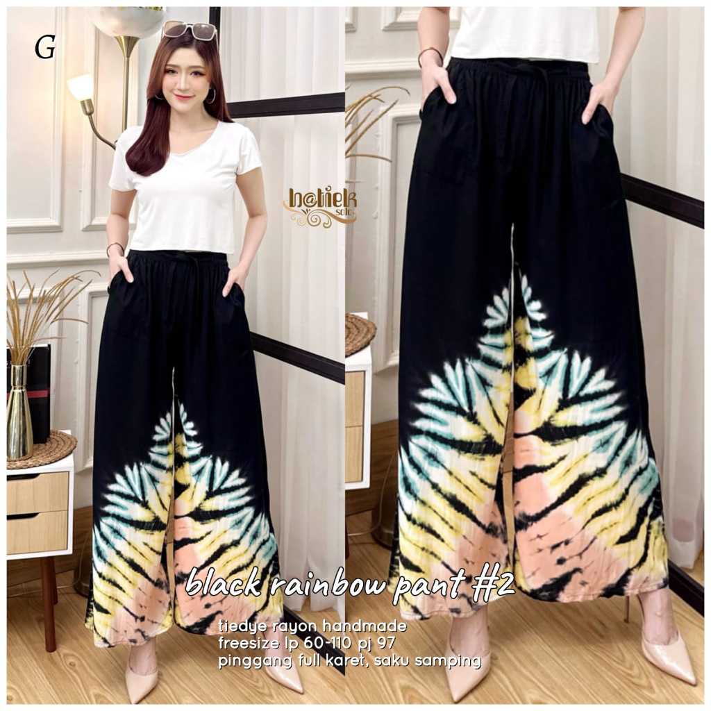 Celana Kulot Tiedye Bawahan Batik Wanita Kulot Tiedye Print Rayon Premium