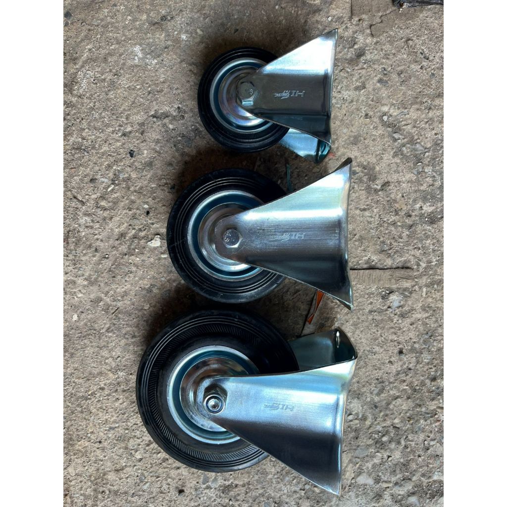 Roda Troli Karet Mati / Roda Gerobak Trolley / Roda Karet Mati 3" 4" 5"