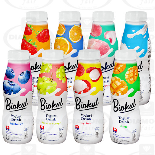 

[oddsolshop] pekanbaru/Biokul Yogurt Drink 150ML Plain Mango Strawberry Bluberry Lychee