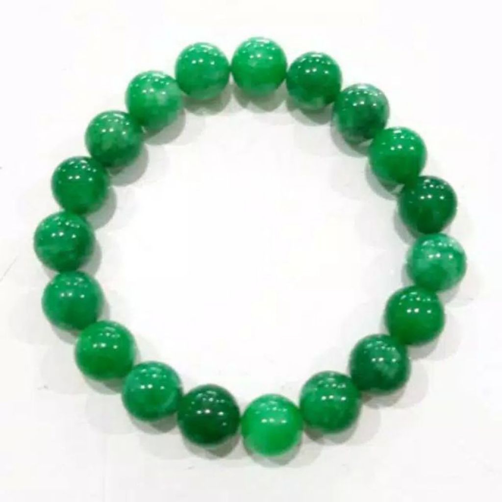 Gelang kesehatan giok batu green asli import