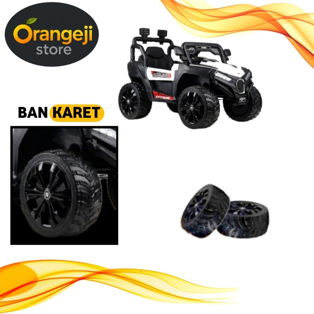 Ban karet mobil aki anak / ban karet buat mobil mainan aki