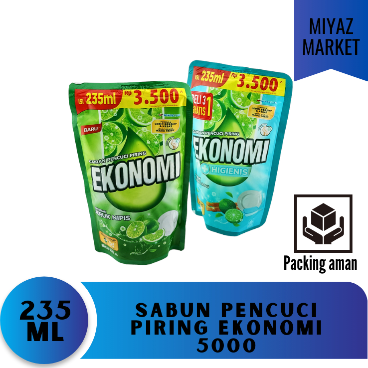 ❤MIYAZMARKET❤ Sabun Pencuci Piring Ekonomi 235 ml / Ekonomi 3500 / Wings Ekonomi