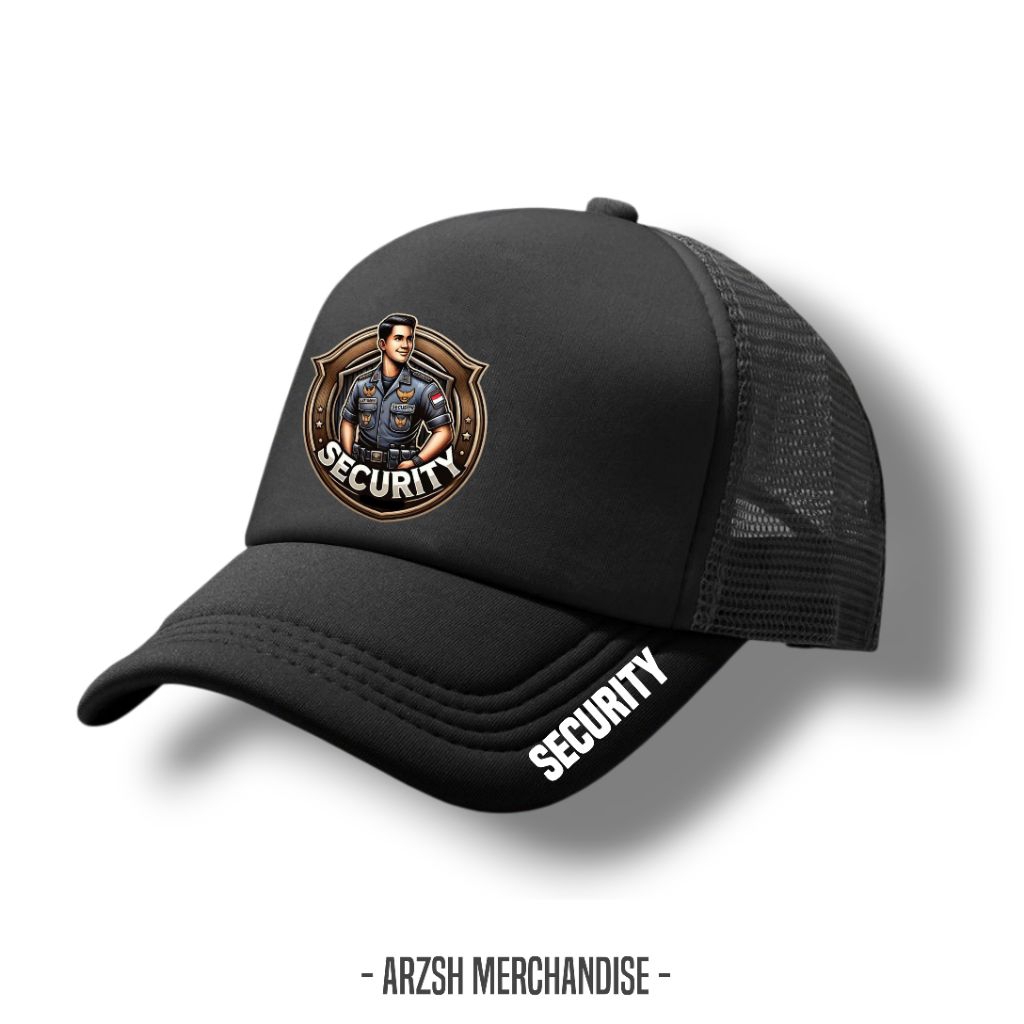 Topi Security Trucker Jaring / Topi Jaring Distro Premium / Topi Security Pria / Topi Keren / Topi J