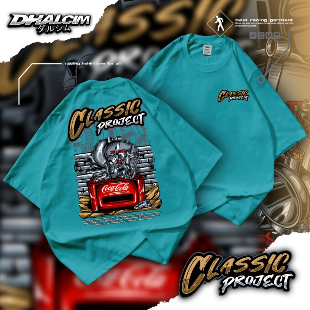 KAOS DISTRO TURUN MESIN CLASIC PROJECT FUL DESAIN | KAOS RACING TURUN MESIN DI ATAS COCA-COLA, KAOS 