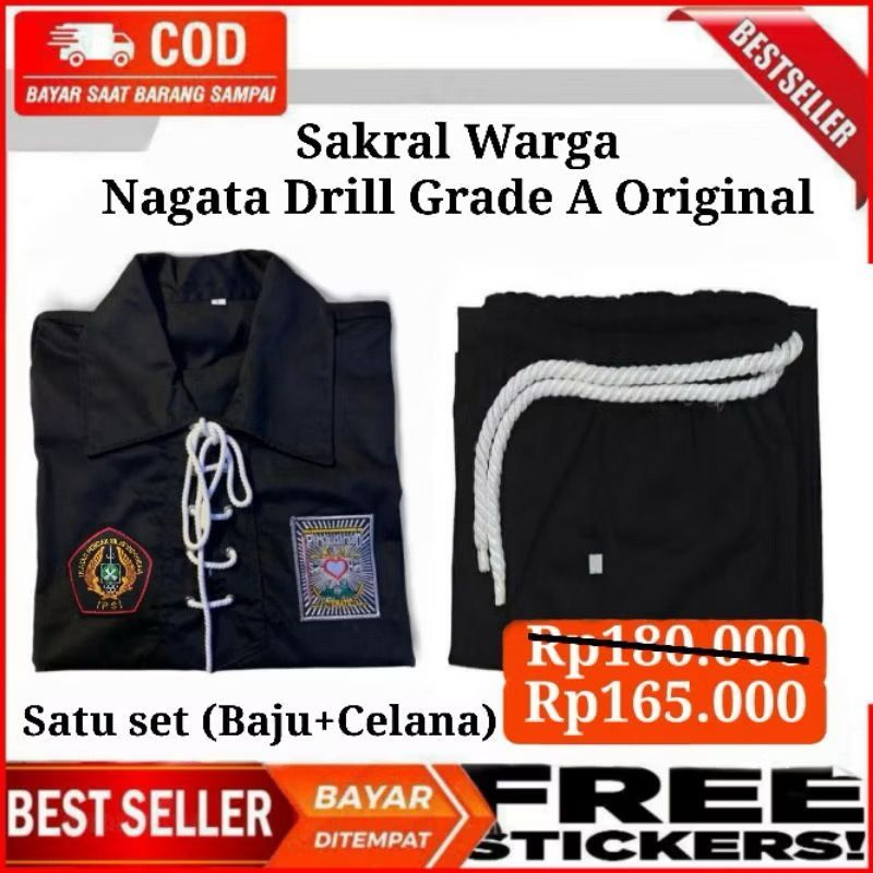 Sakral Warga PSHT Nagata Drill Grade A + BED IPSI Original-Halus&Tebal