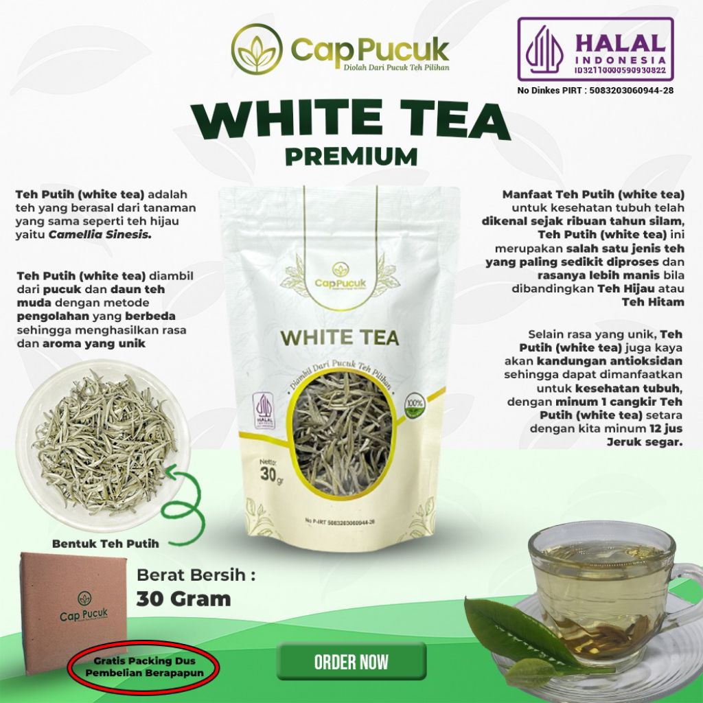 

TEH PUTIH / WHITE TEA CAP PUCUK