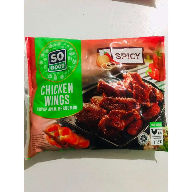 

So Good Spicy Chicken Wings 400gr, expired 2026