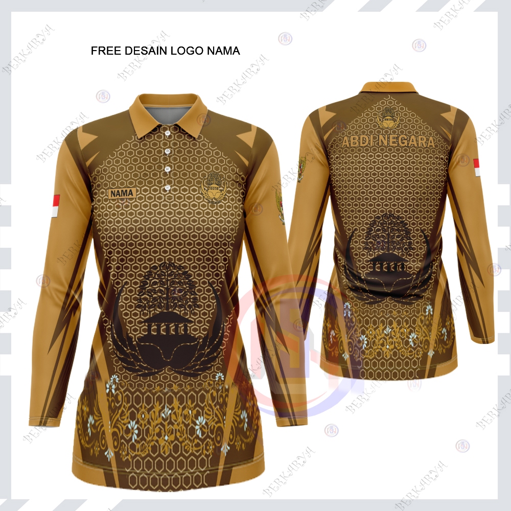 BAJU KORPRI WANITA / JERSEY TUNIK KORPRI MUSLIMAH / KAOS POLO JERSEY KORPRI PRINTING