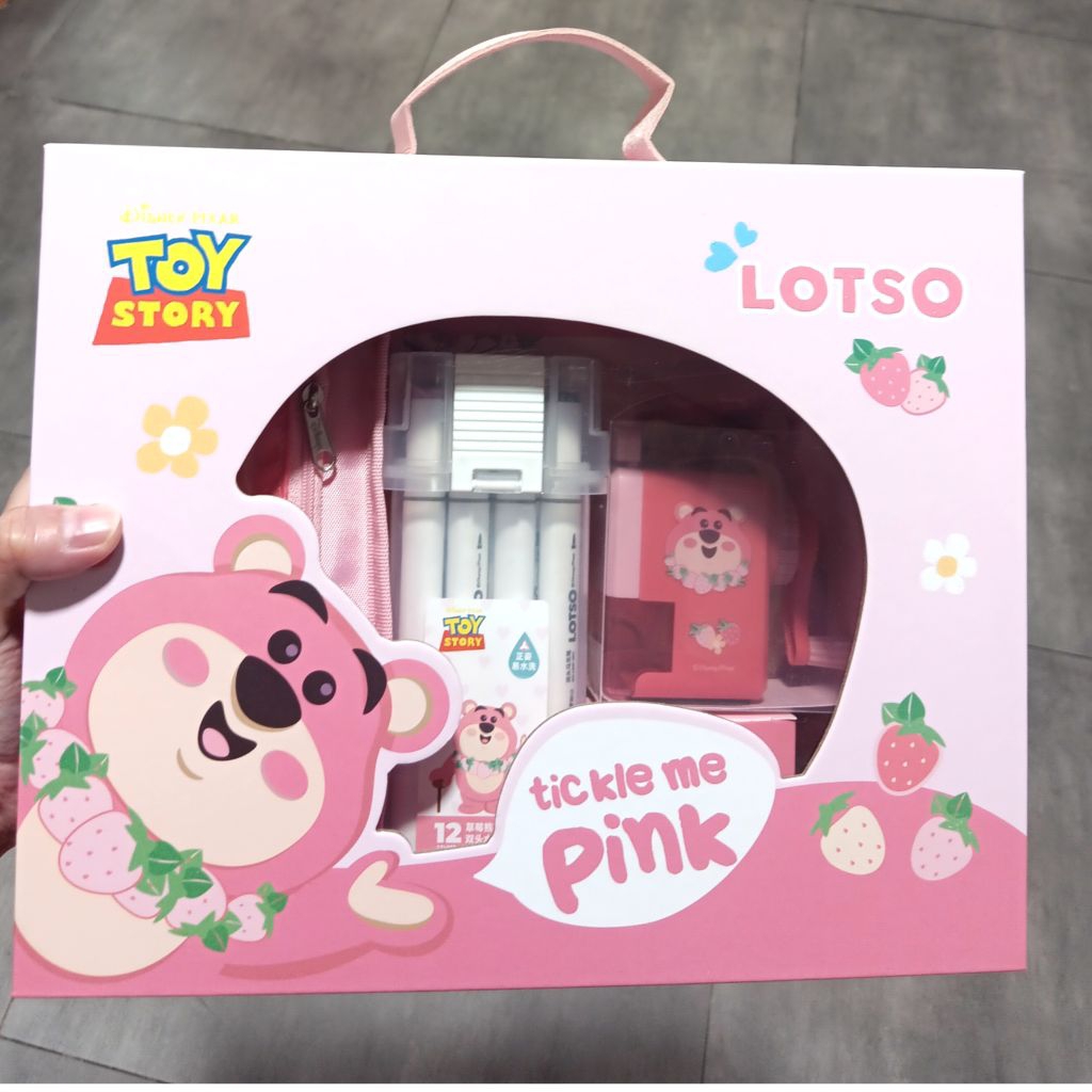 

STATIONERY PERALATAN SEKOLAH GIFT BOX SET LOTSO TICKLE ME PINK