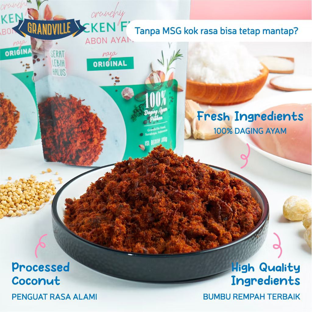 

Grandville Abon Original 100gr Abon No MSG Halal / Abon MPASI Penambah Nafsu Makan Penambah Berat Badan Bayi Anti GTM