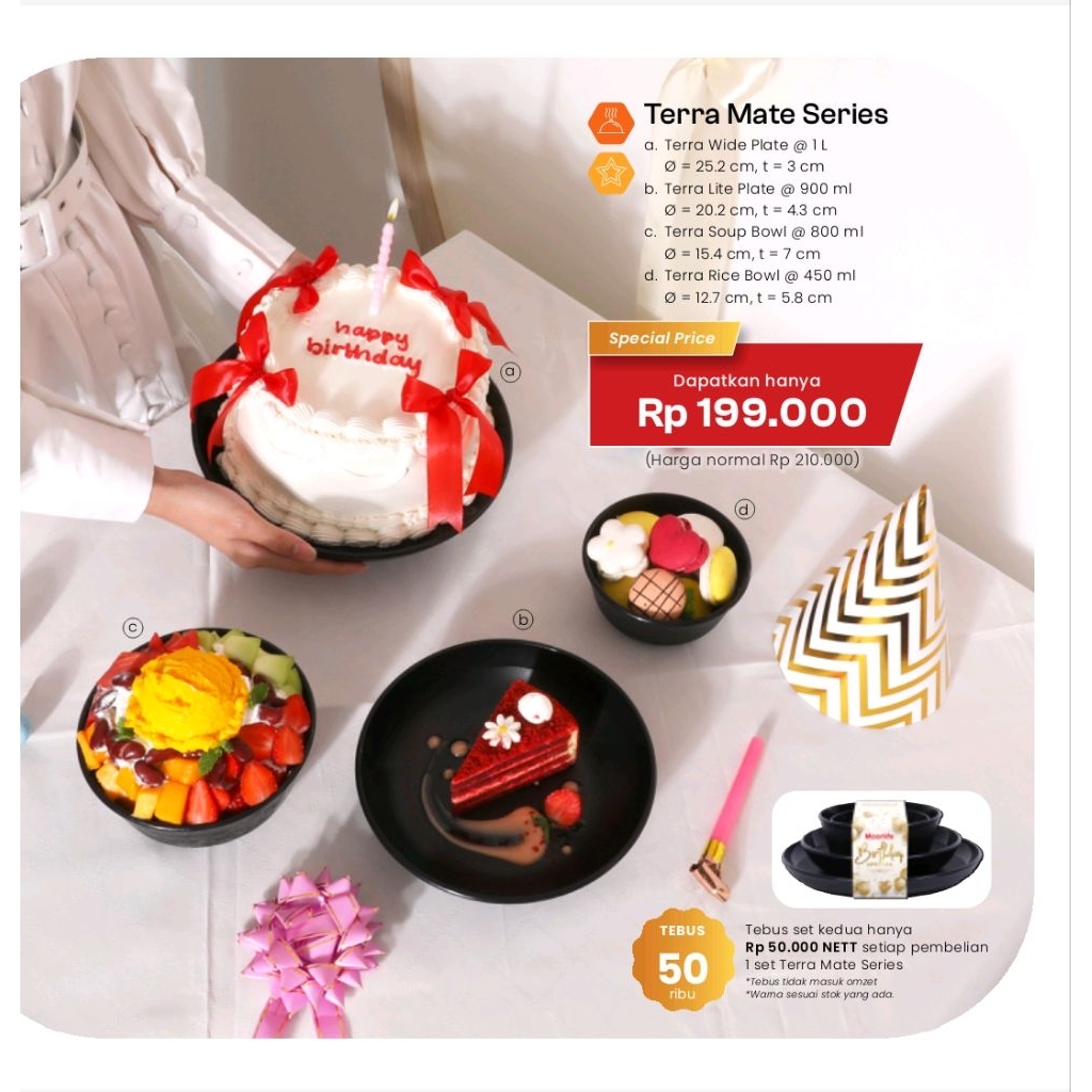 Terra Mate Set/Terra Moorlife/piring Moorlife/Moorlife pontianak/Moorlife pilihanku/moorlife promo/m