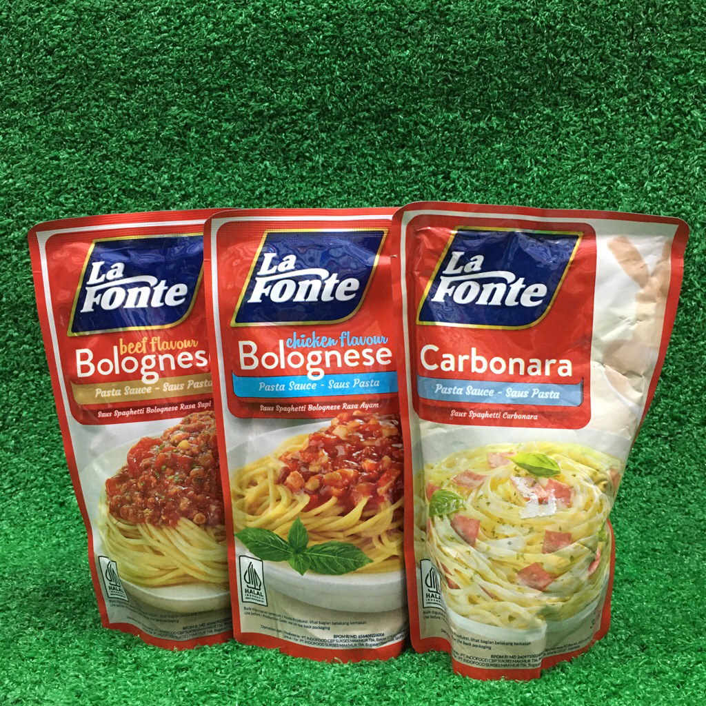 

La Fonte Bolognese / Carbonara Sauce Pouch Saus 290gr & 315gr Lokal HALAL