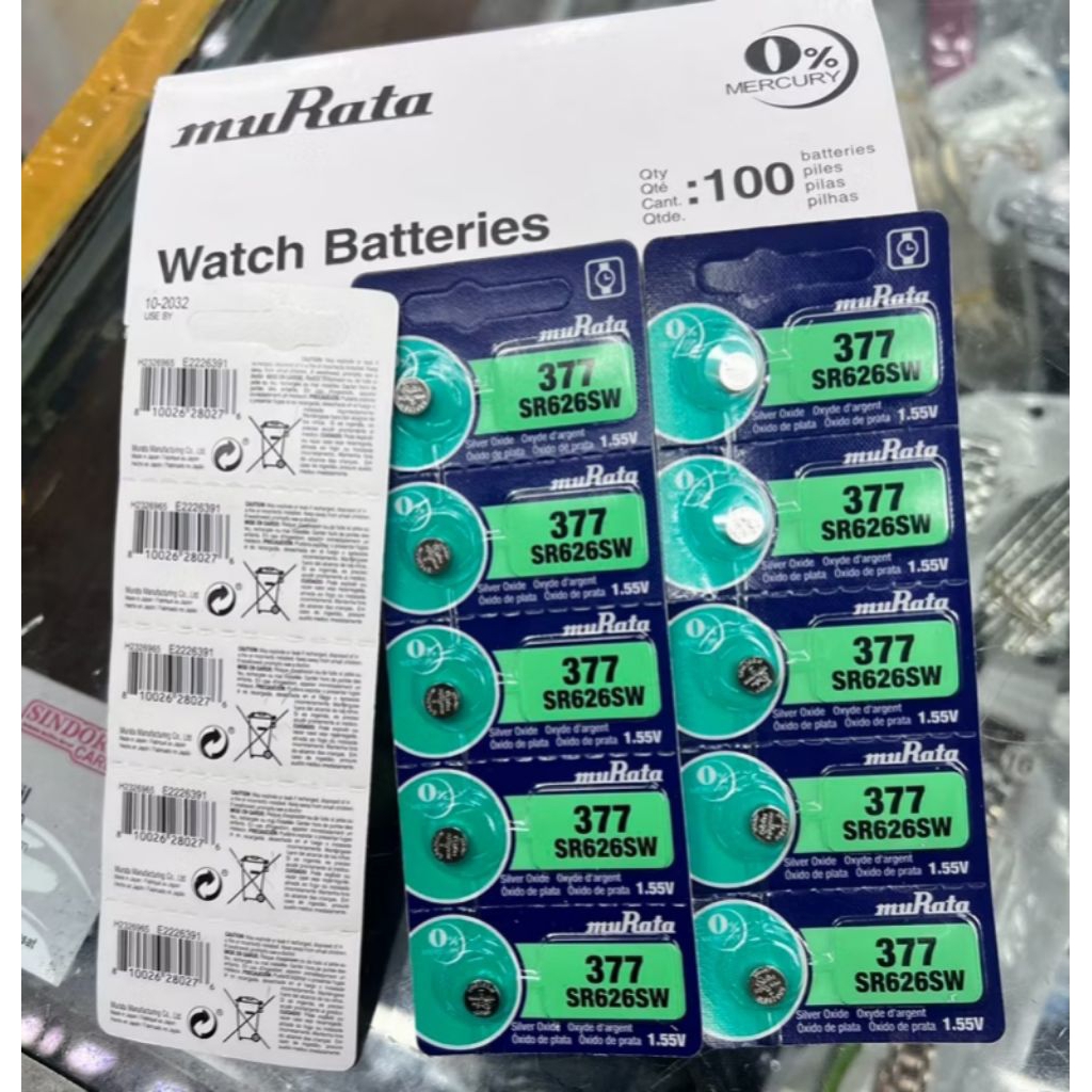 Baterai Jam 377/SR626SW Baterai Murata 377/626 Murata Baterai 377/626 Baterai Jam 377/626
