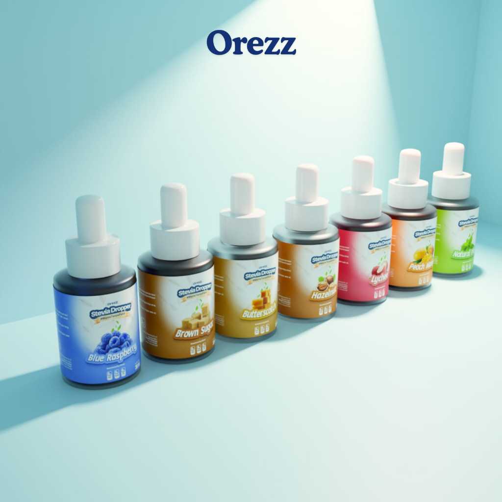 

PROMO OREZZ Stevia Dropper TETES SUGAR FREE Nol Kalori 100% Natural Sweetener 30 & 10ml Tetes Pemanis Alami Pengganti Gula diet keto