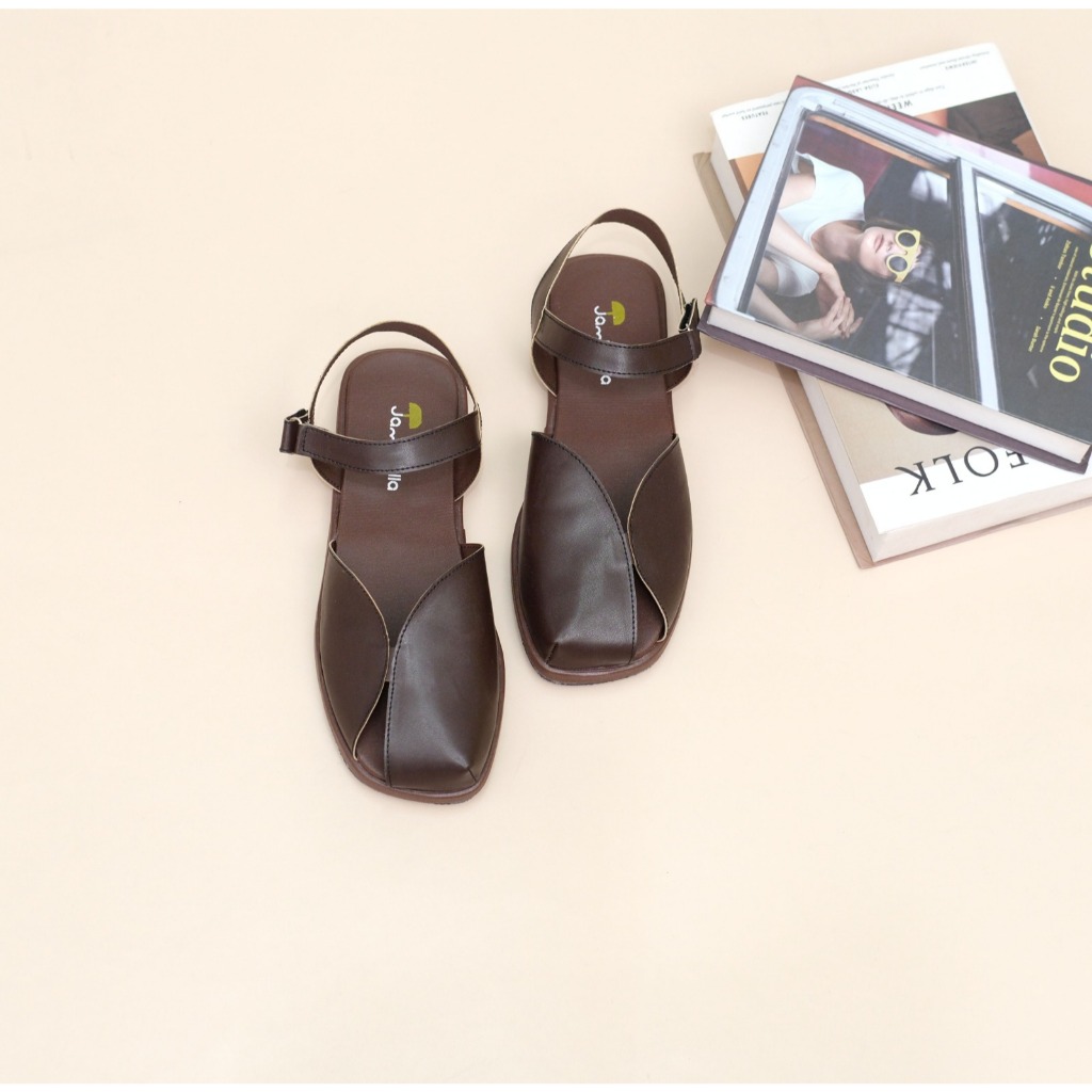 Jambrella WONY DARK BROWN sandal talincang wanita sandal wanita trendy