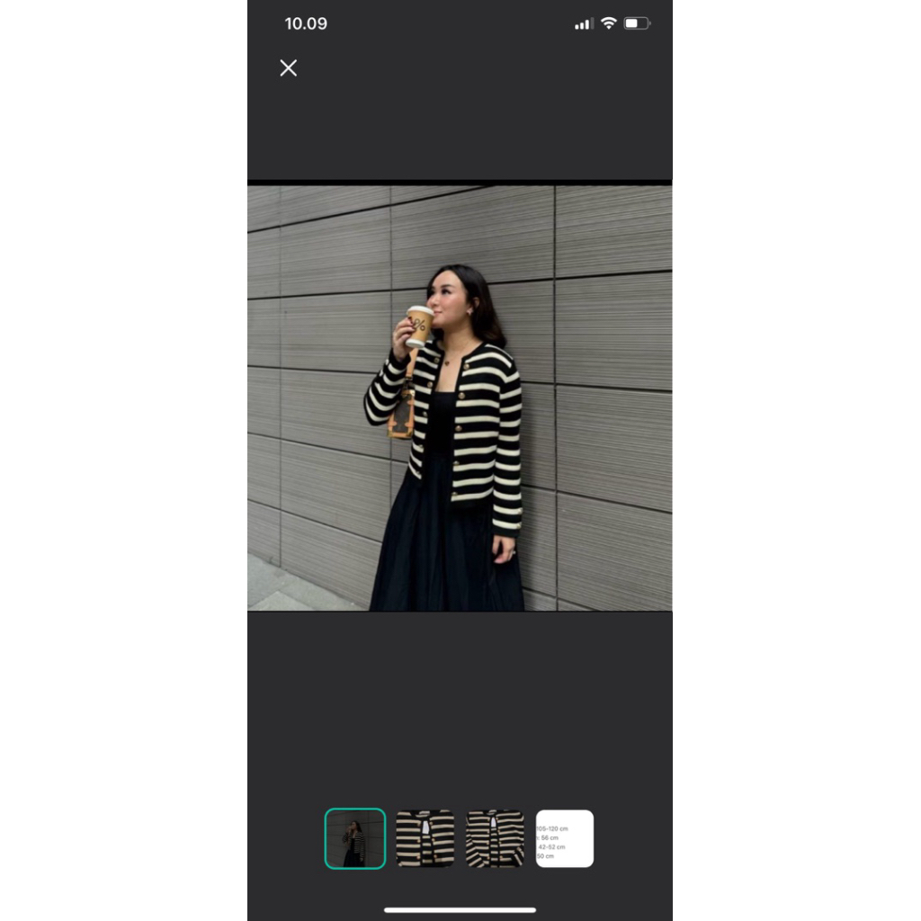 Preloved Cardigan Monomolly - Sophia stripes cardigan