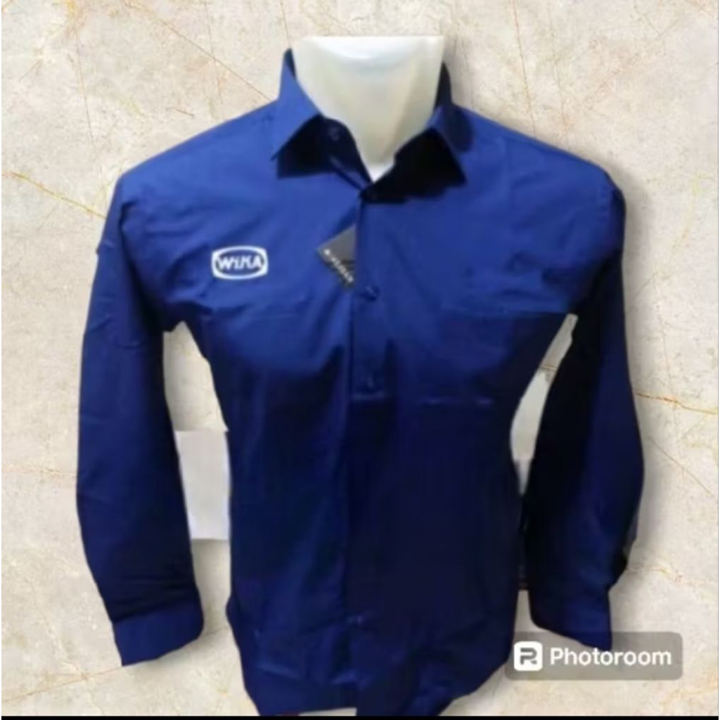 Kemeja WIKA ALISAN Seragam Wika Alisan Biru Lengan Panjang