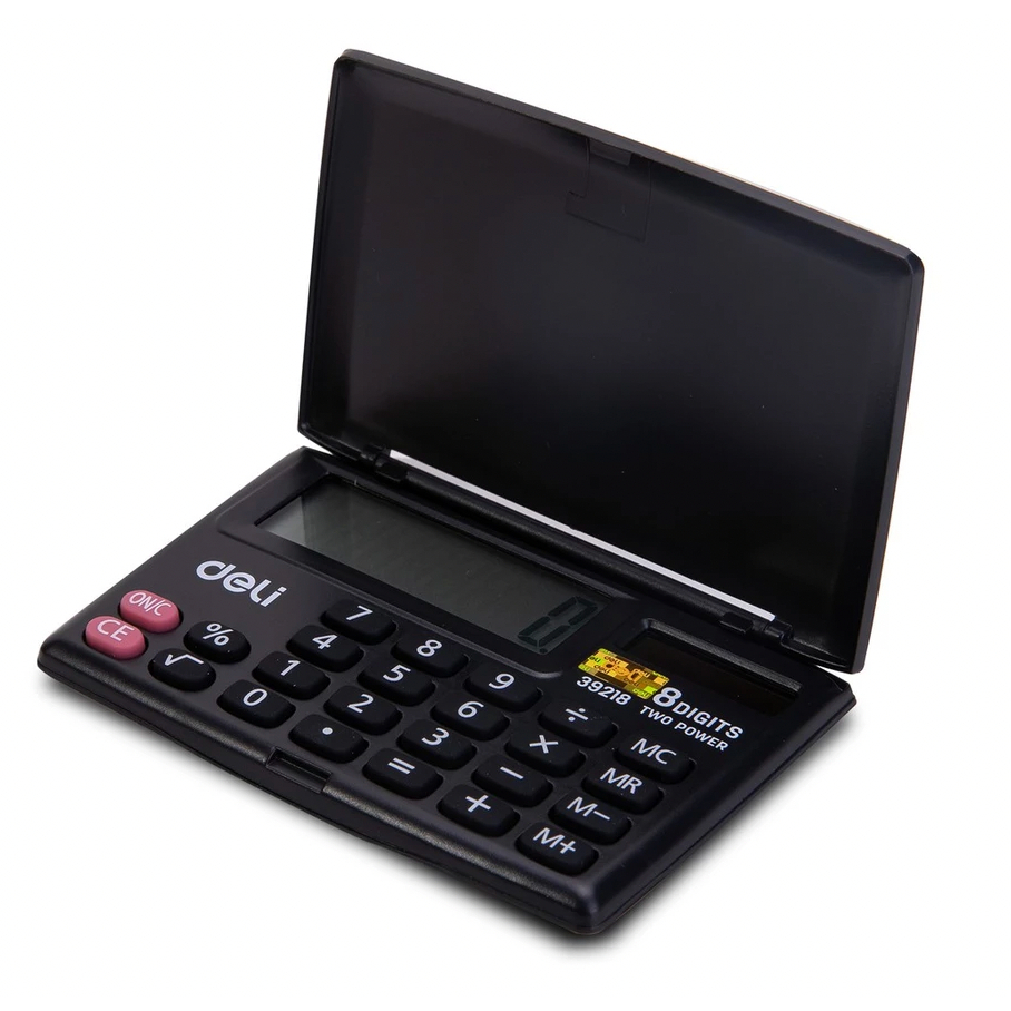 

DELI Kalkulator Pocket 8 digit dengan Cover layar LCD berkualitas E39218