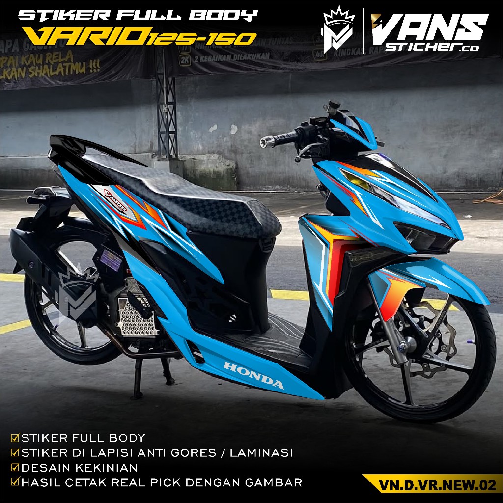 (COD) Sticker Decal Full Body Motor Honda Vario 125 150  2017 2018 2019 2020 2021 2022 Stiker Skotle