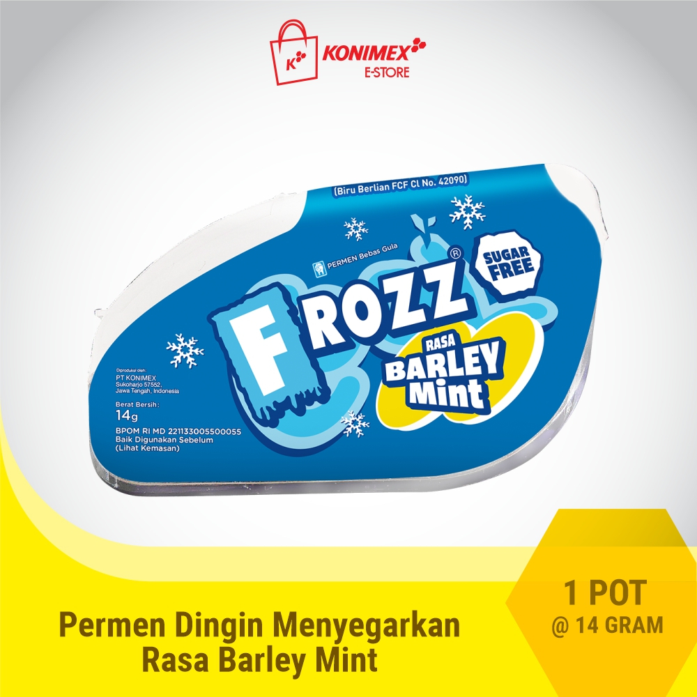 

FROZZ Barley Mint permen bebas gula, rendah kalori & dingin menyegarkan