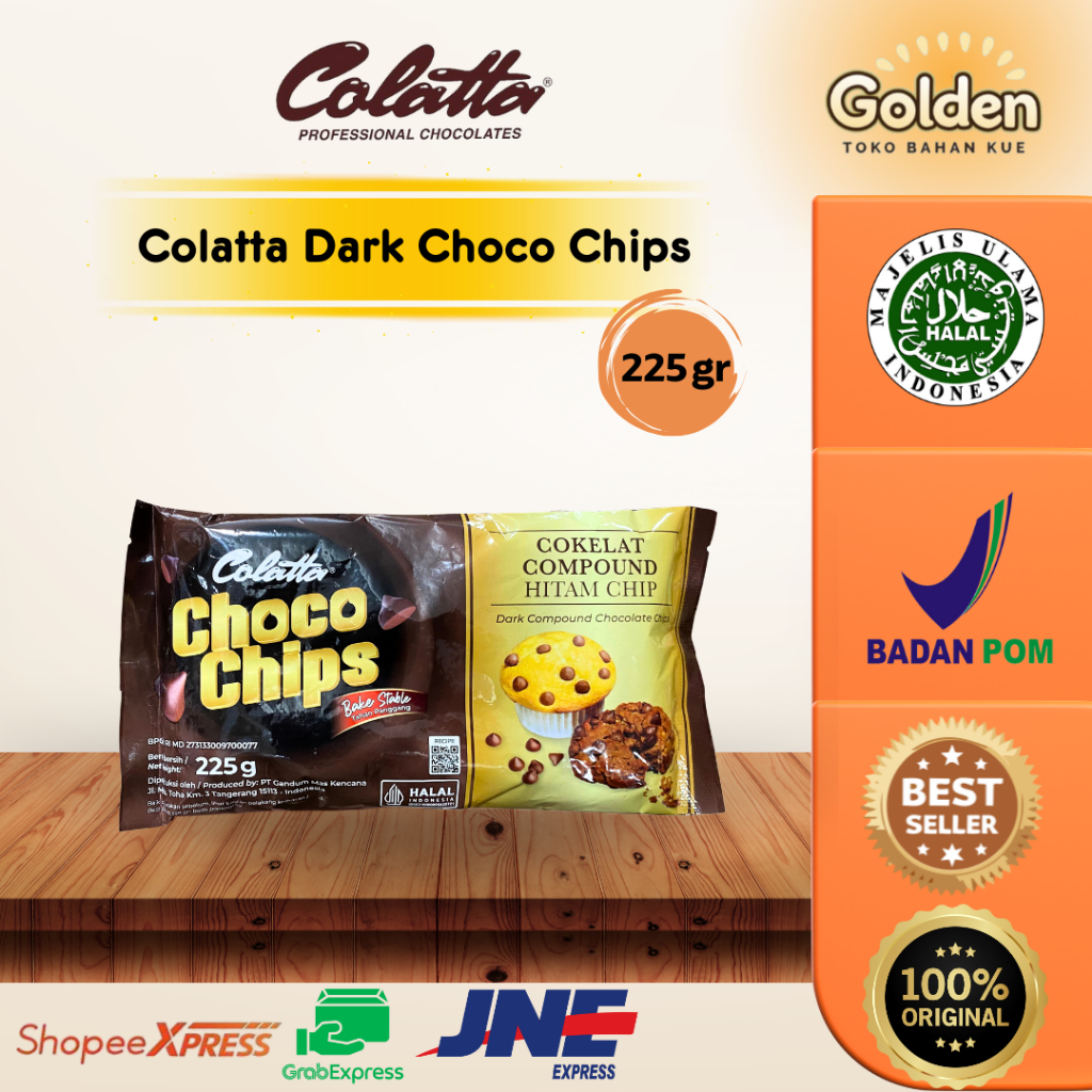 

Colatta Dark Choco Chips Bake Stable 225 gr