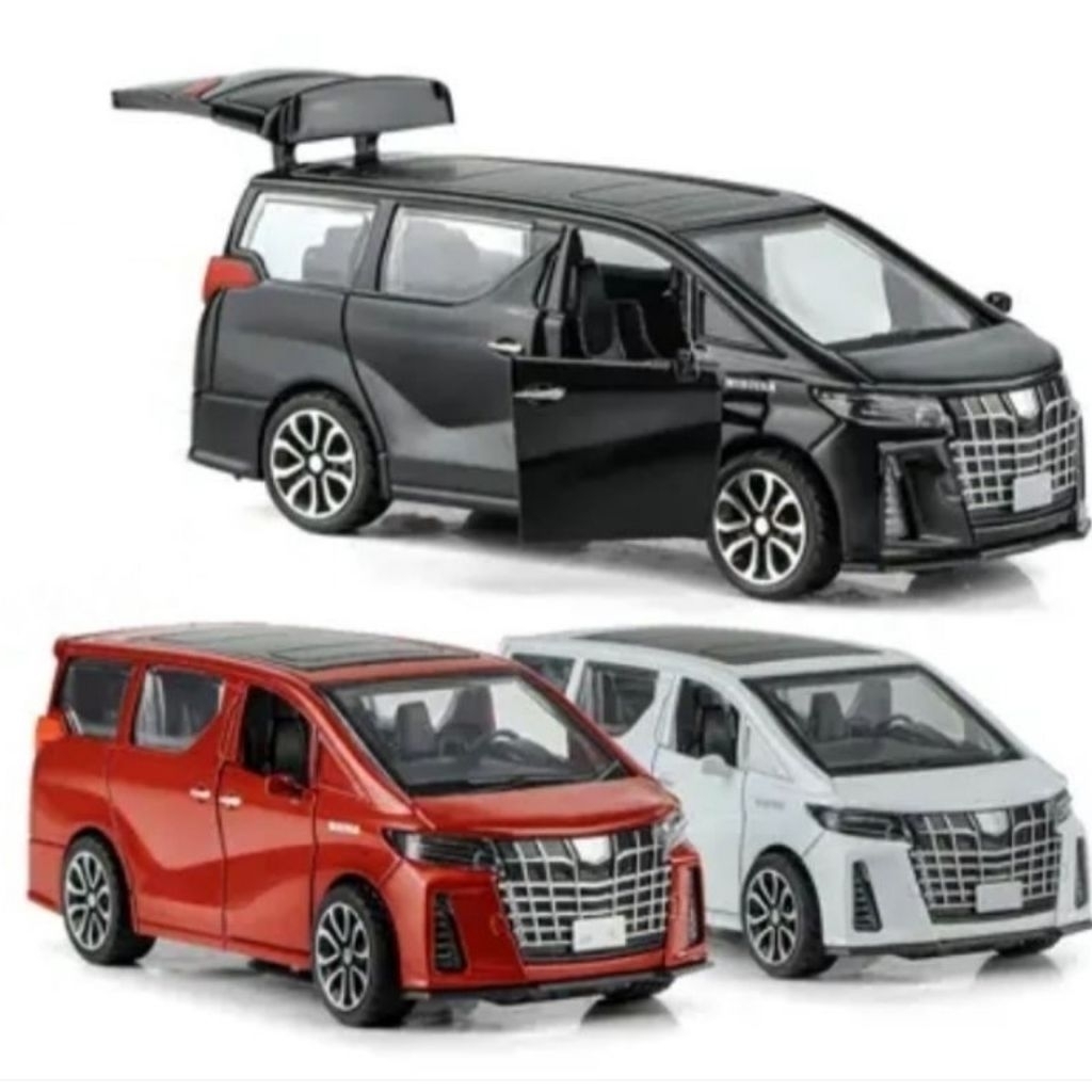 Diecast mobil Alphard model kit alloy metal Alphard diecast Alphard diecast toys pull back buka tutu