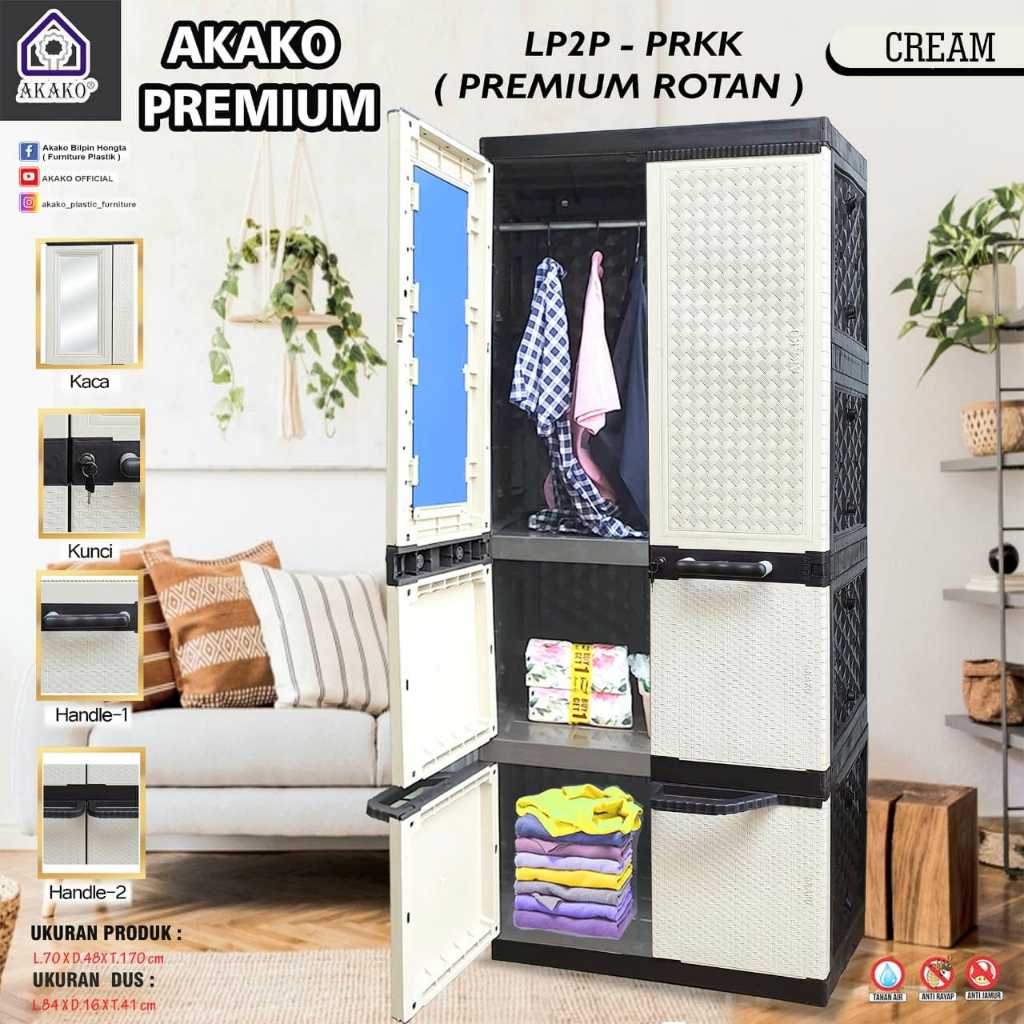 lemari akako 2 pintu premium