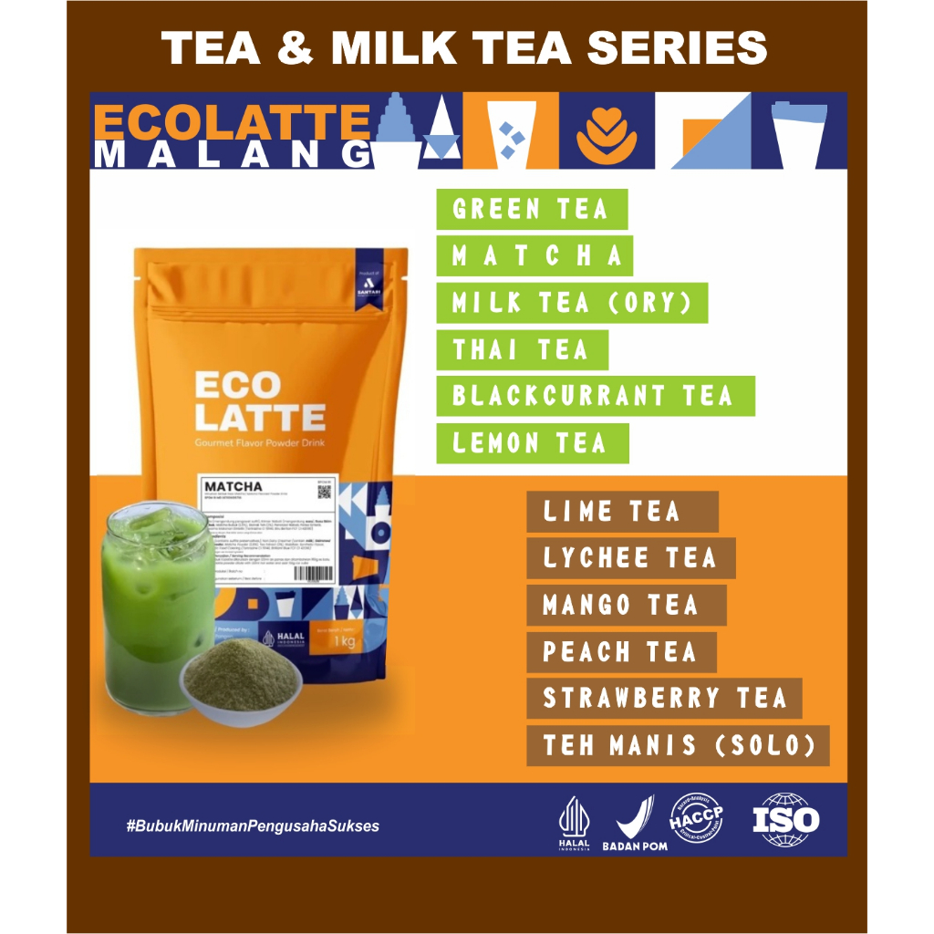

ECOLATTE POWDER VARIAN TEH & MILK TEA 1KG