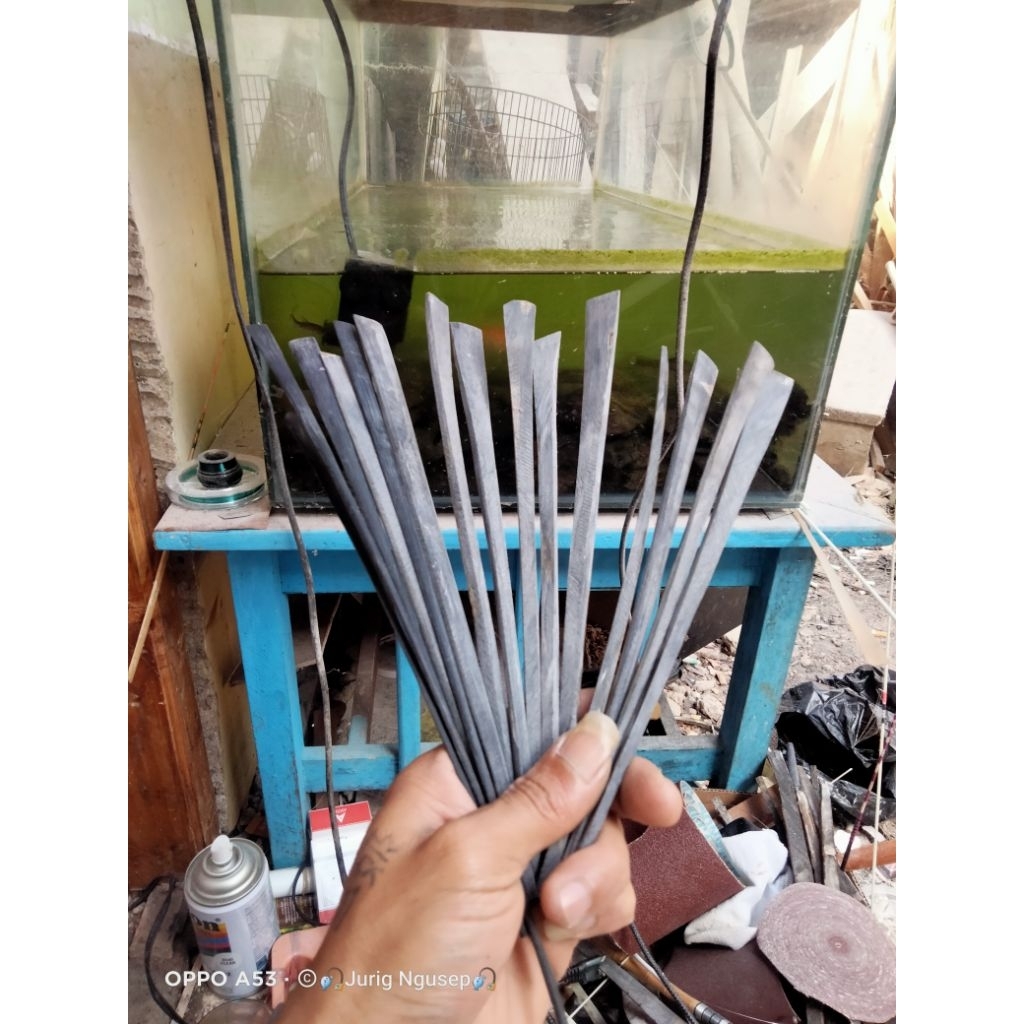 gagang joran wader bahan tanduk stengah jadi 24-25cm