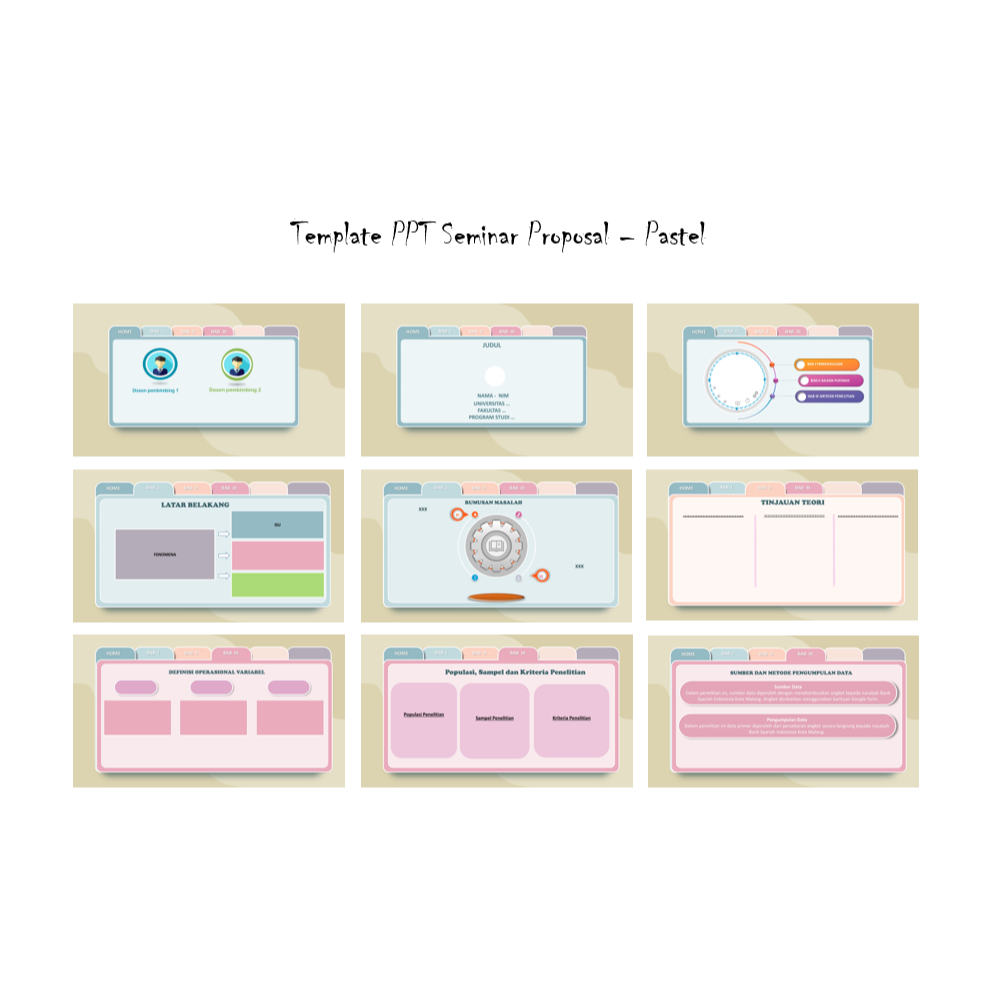 Template PPT Sidang Skripsi Pastel – Sempro, Semhas, Skripsi | Soft & Estetik