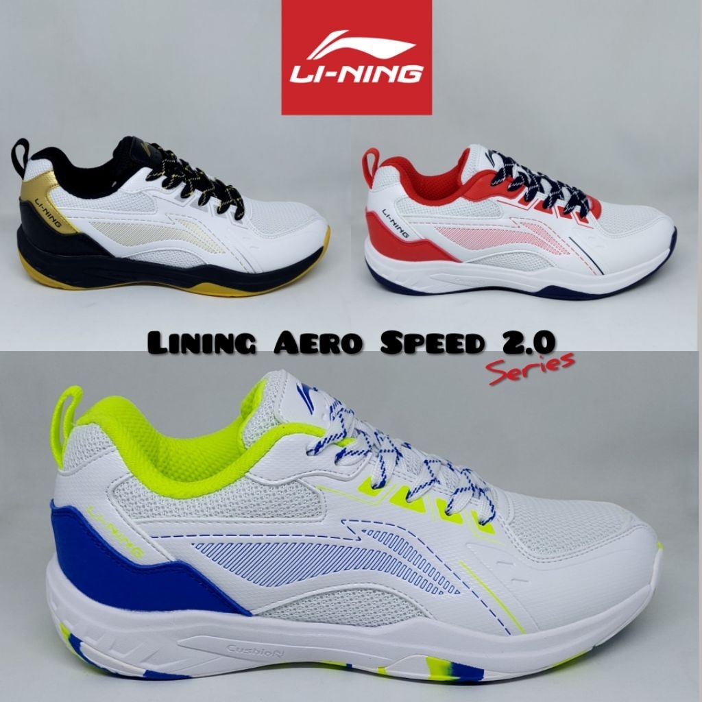 NEW Sepatu Badminton Tenis Meja LiNing AERO SPEED 2.0 Series (Original)