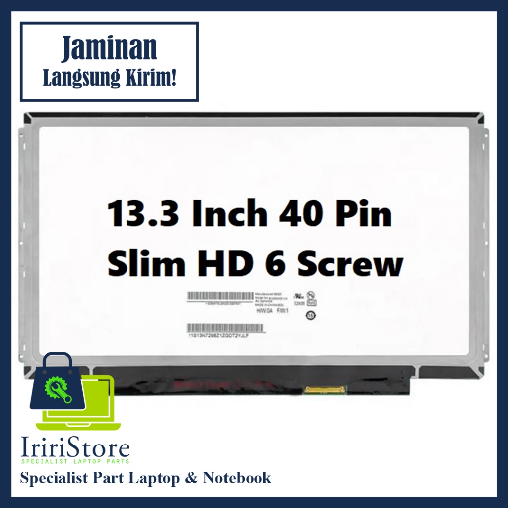 LED LCD Layar SONY VPCS113FG VPCS115FG 13.3 Inch 40 Pin Slim 6 Screw - HD