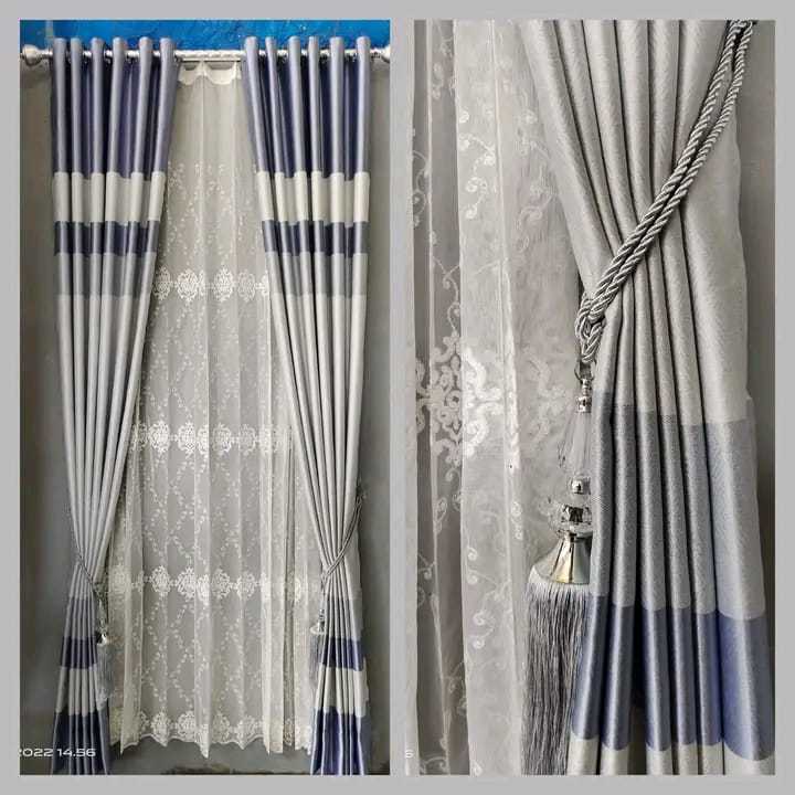 Gorden Jendela Bout Pelangi 6 gelombang Panjang 150cm Untuk Jendela Dan Pintu Kamar