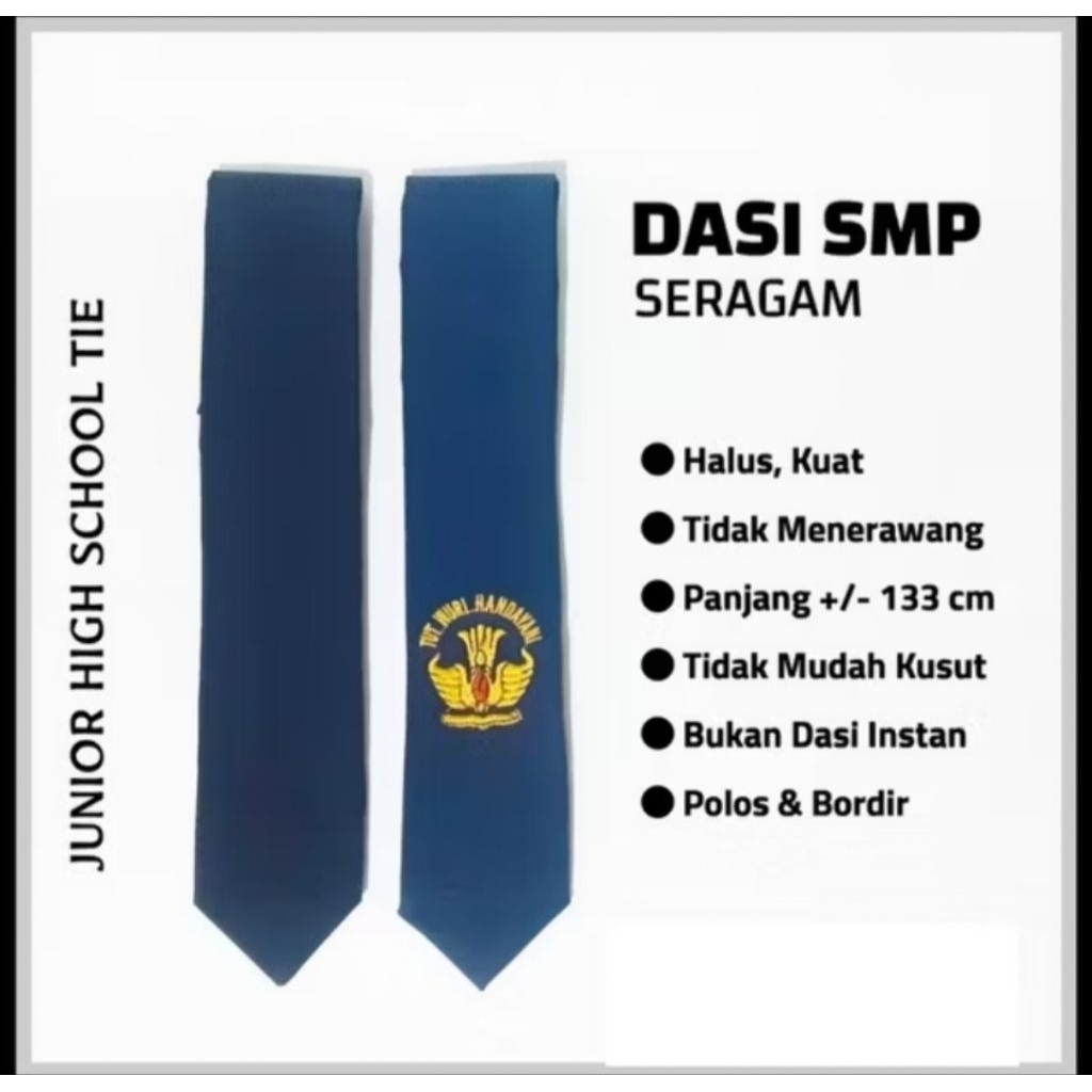 BELI 3 GRATIS 1 Dasi Seragam Anak Sekolah SMP Polos dan SMP KRISTEN 5