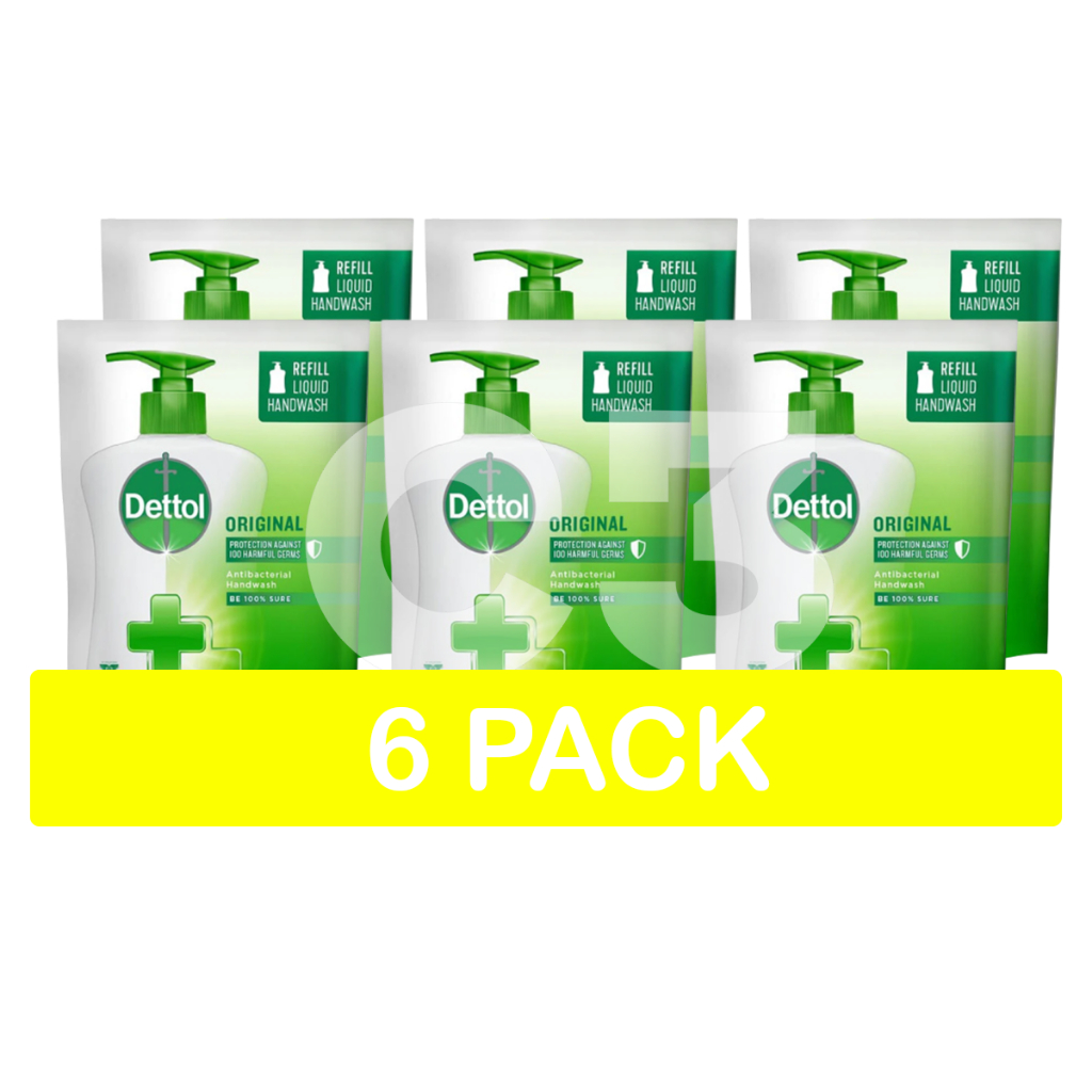Dettol Refill Hand Wash 200ml Original 6PK Sabun Cuci Tangan Cair Original