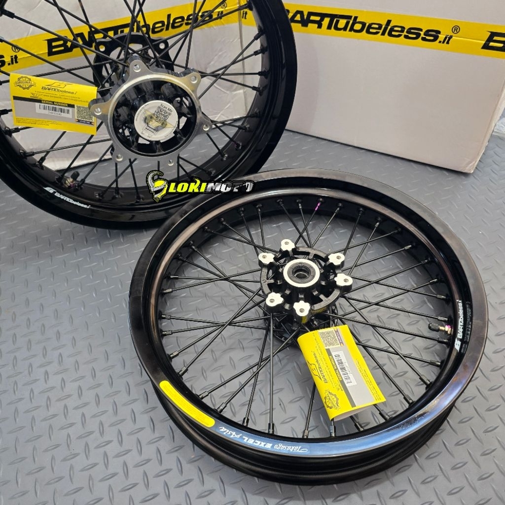 Velg Takasago Excel Asia Set Bartubeless 17 300 350 CRF 150 KLX 150 WR155 Supermoto