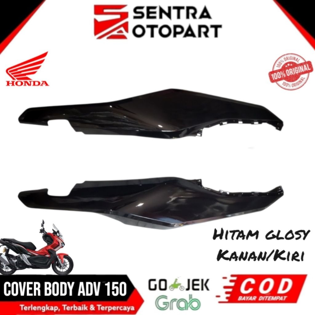 Cover body bodi kanan kiri adv150 adv 150 hitam glossy original