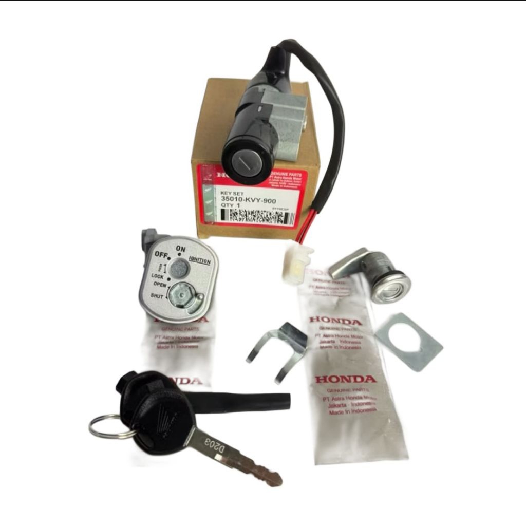 Kunci Kontak Set + Jok (KVY) Buat Motor Tahun 2008-2012 Beat Karbu, Beat Lama/Old