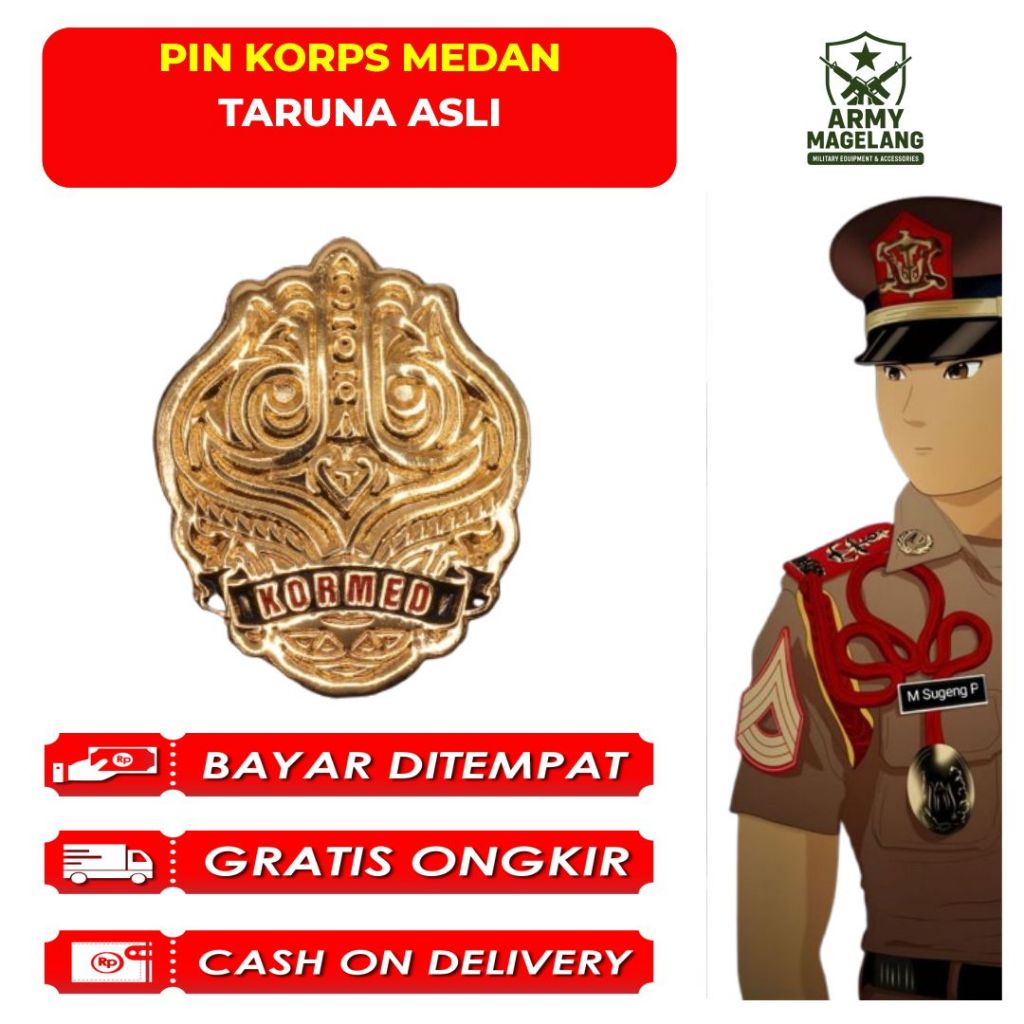 PIN KORPS MEDAN KORMED PDH TANCAP TARUNA AKMIL ASLI